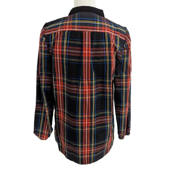 J. Crew Stewart Tartan Plaid Tunic with Velvet Trim - Picture 3 of 10